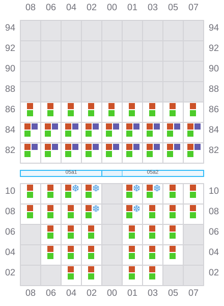 Bay 005 view and slots of JONA SOPHIE