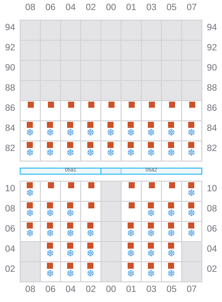 Bay 007 view and slots of JONA SOPHIE