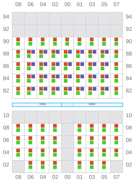 Bay 009 view and slots of JONA SOPHIE
