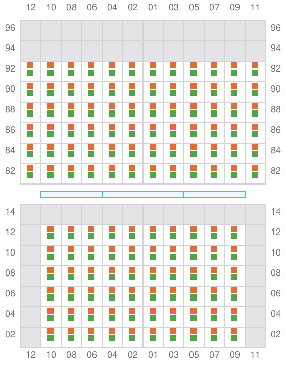 Bay 025 view and slots of SPECTRUM N