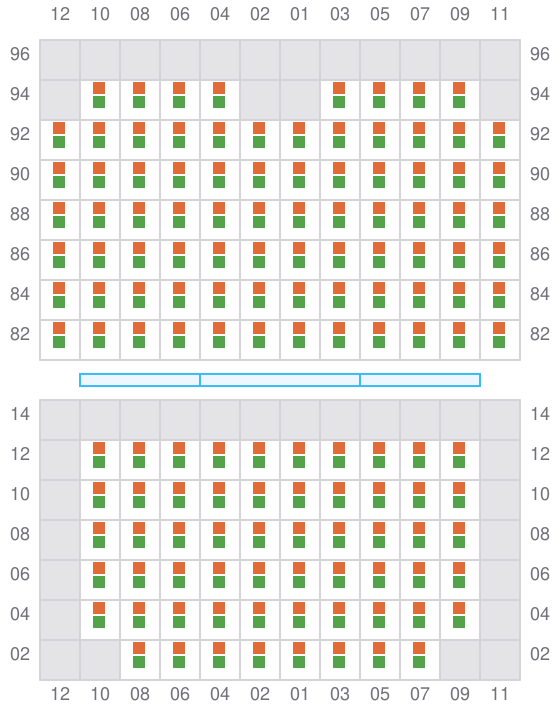 Bay 033 view and slots of SPECTRUM N