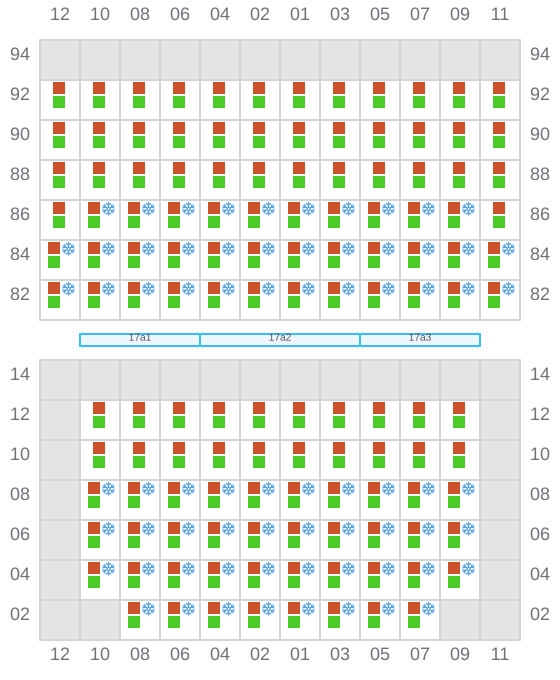 Bay 017 view and slots of EVRIDIKI G
