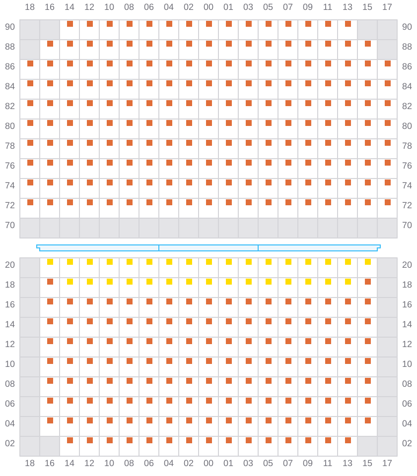 Bay 041 view and slots of CAPE TAINARO