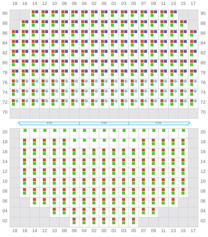 Bay 059 view and slots of CAPE TAINARO
