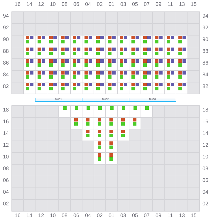 Bay 003 view and slots of BREMEN BELLE