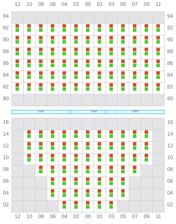Bay 015 view and slots of ALGECIRAS EXPRESS