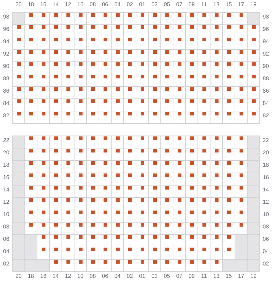 Bay 029 view and slots of THALASSA MANA