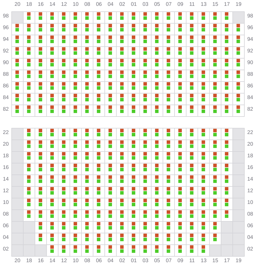 Bay 031 view and slots of THALASSA MANA