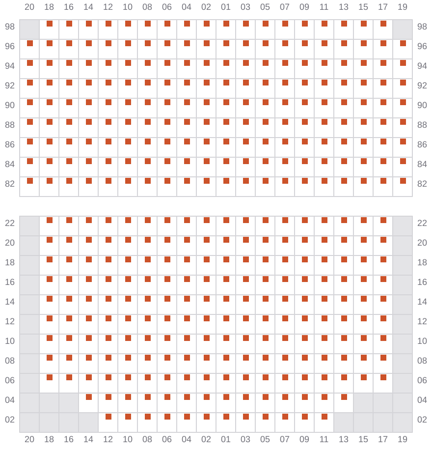 Bay 061 view and slots of THALASSA MANA
