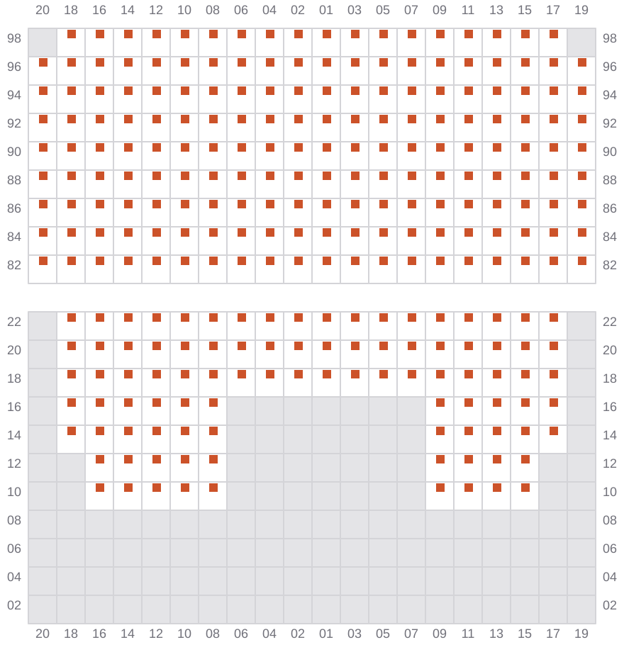 Bay 073 view and slots of THALASSA MANA