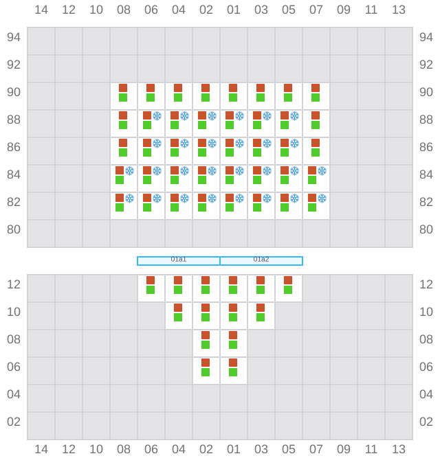 Bay 001 view and slots of CAPE CORFU