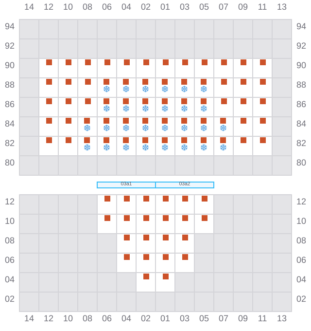 Bay 003 view and slots of CAPE CORFU