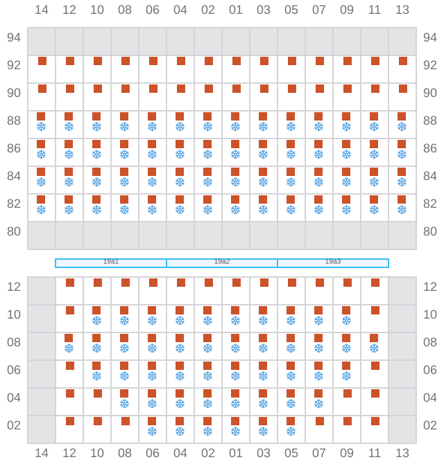 Bay 019 view and slots of CAPE CORFU