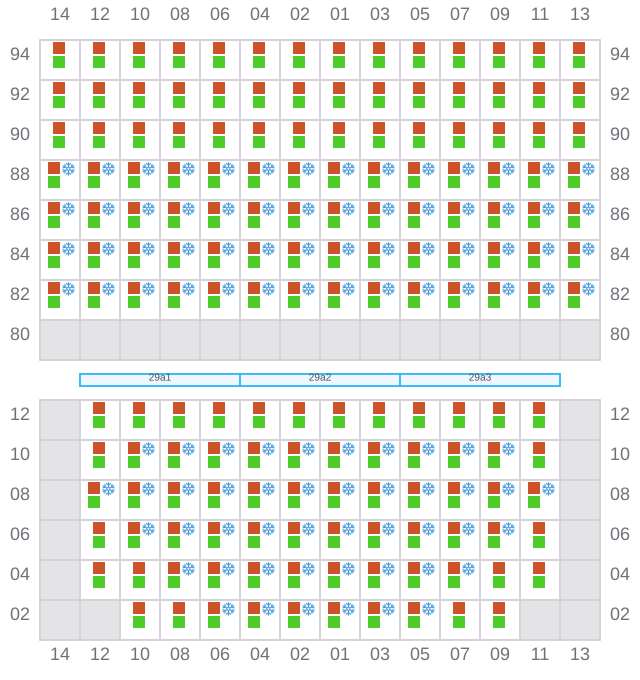 Bay 029 view and slots of CAPE CORFU