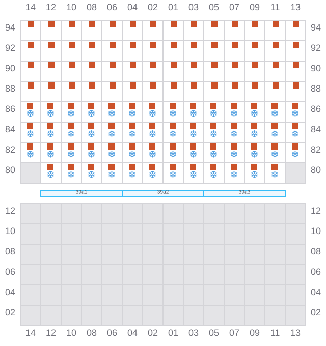 Bay 039 view and slots of CAPE CORFU