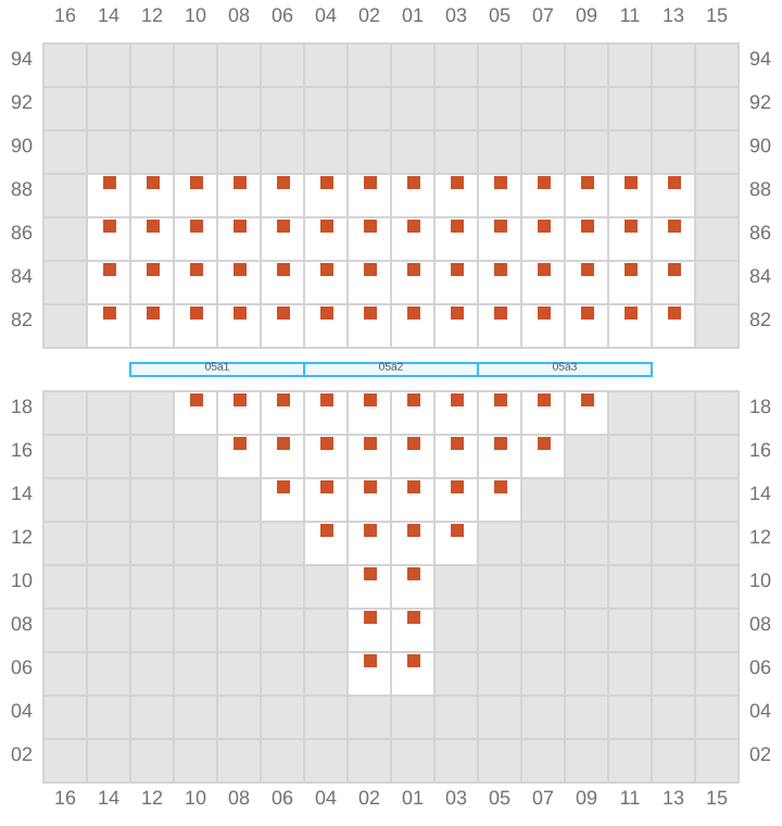 Bay 005 view and slots of ITAL USODIMARE