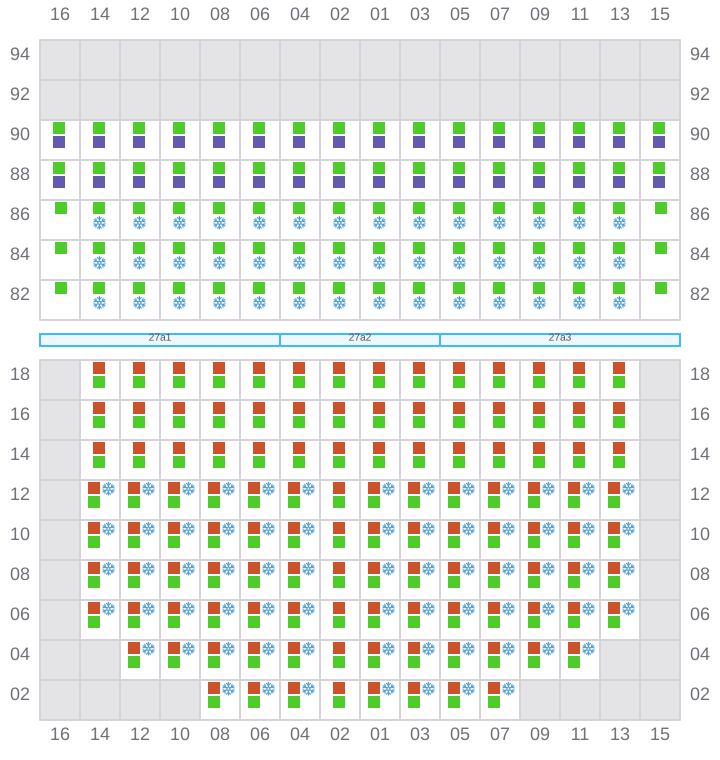 Bay 027 view and slots of ITAL USODIMARE