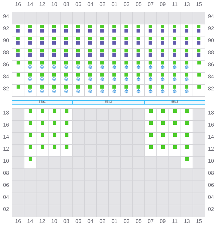 Bay 055 view and slots of ITAL USODIMARE