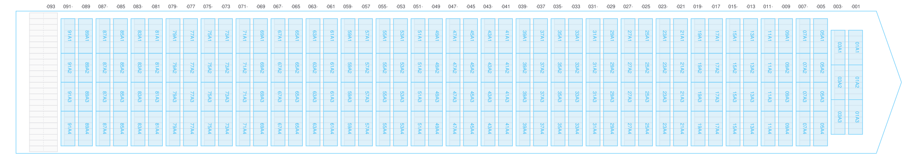 Deck view of EVER ACE