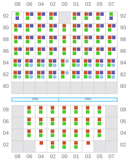 Bay 029 view and slots of JETTE