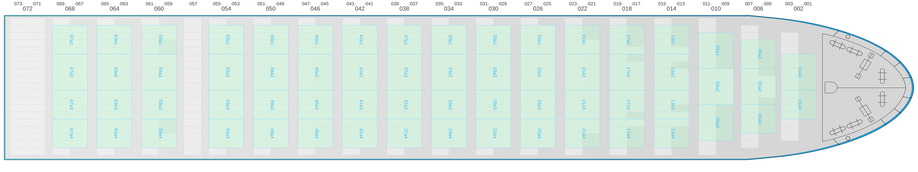 Deck view of MSC GAYANE