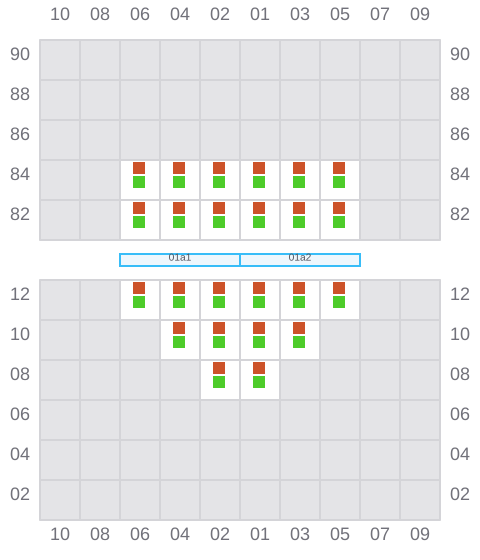 Bay 001 view and slots of A HOUOU