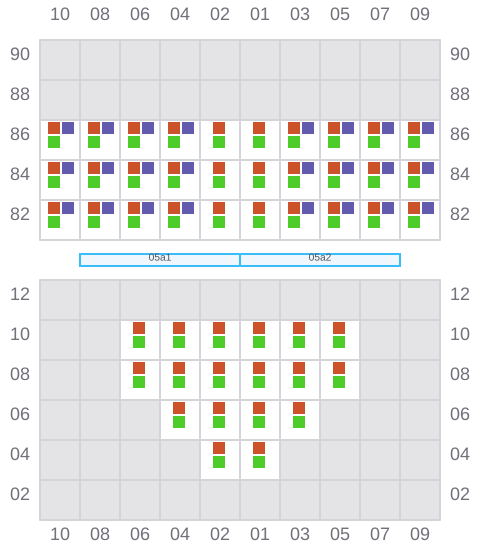 Bay 005 view and slots of A HOUOU