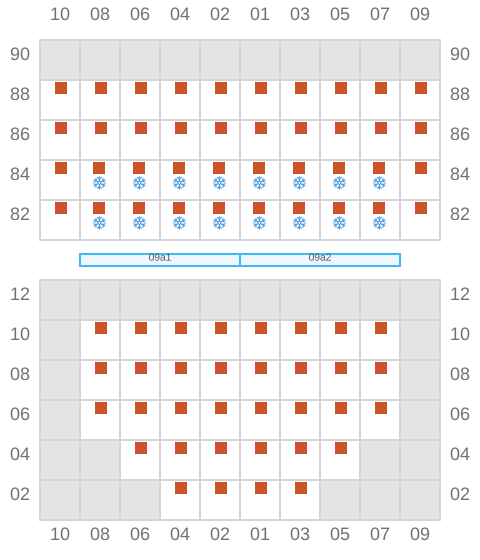 Bay 011 view and slots of A HOUOU