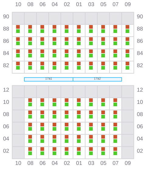 Bay 017 view and slots of A HOUOU
