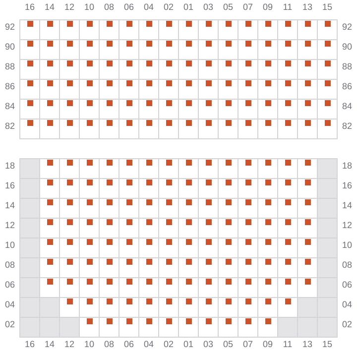 Bay 027 view and slots of TESSA