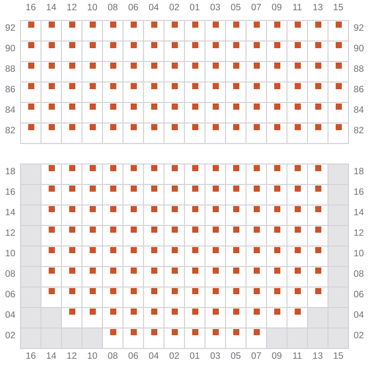 Bay 043 view and slots of TESSA