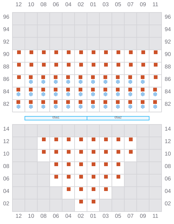 Bay 007 view and slots of CHIQUITA CENTURY