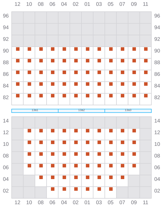 Bay 015 view and slots of CHIQUITA CENTURY