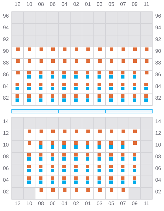 Bay 019 view and slots of CHIQUITA CENTURY