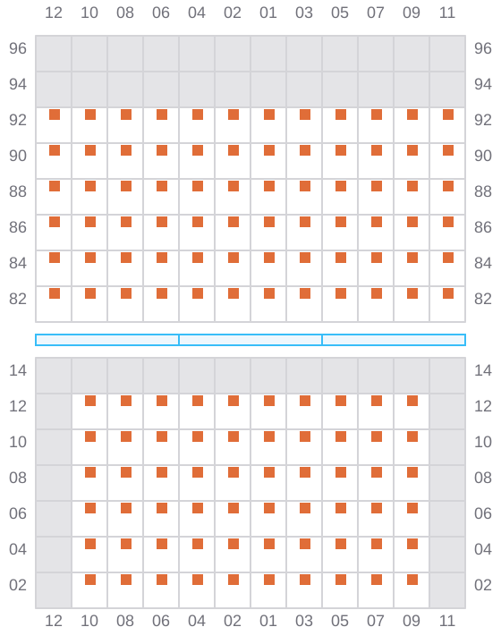 Bay 027 view and slots of CHIQUITA CENTURY