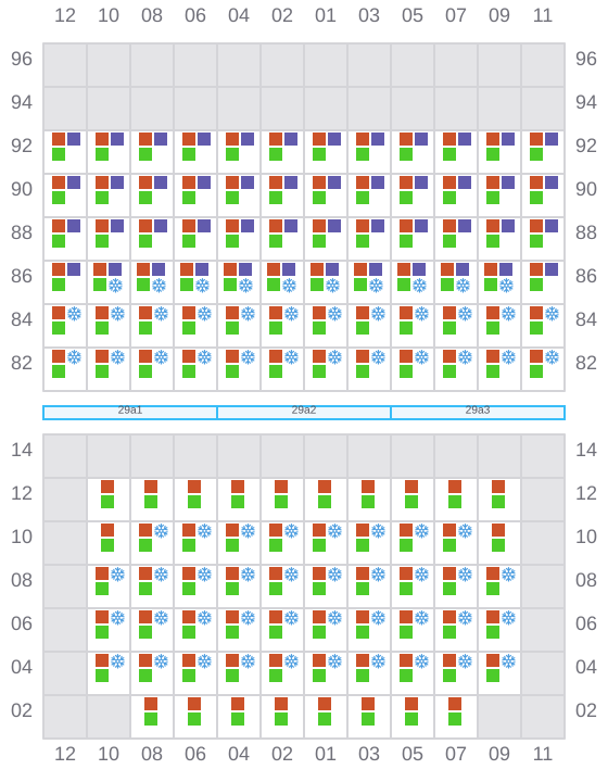 Bay 029 view and slots of CHIQUITA CENTURY