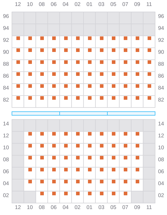 Bay 031 view and slots of CHIQUITA CENTURY