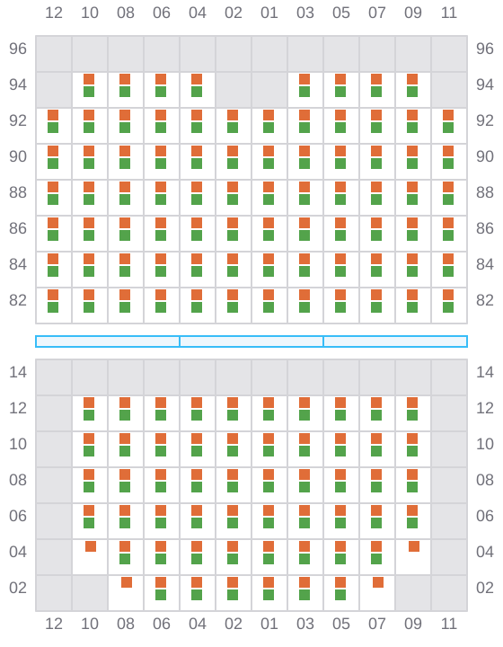 Bay 033 view and slots of CHIQUITA CENTURY