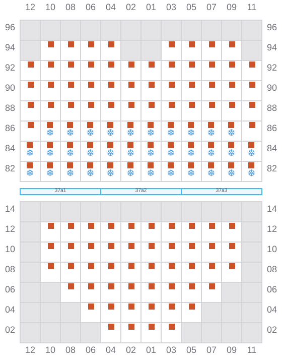 Bay 039 view and slots of CHIQUITA CENTURY