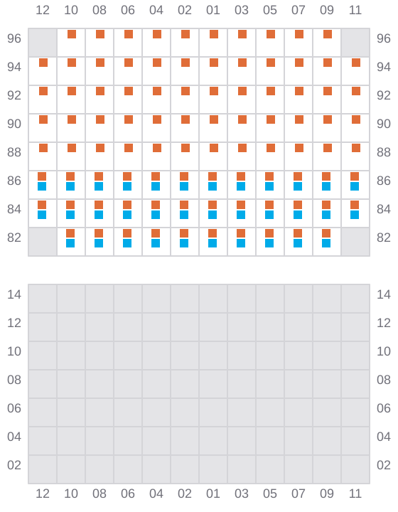 Bay 045 view and slots of CHIQUITA CENTURY