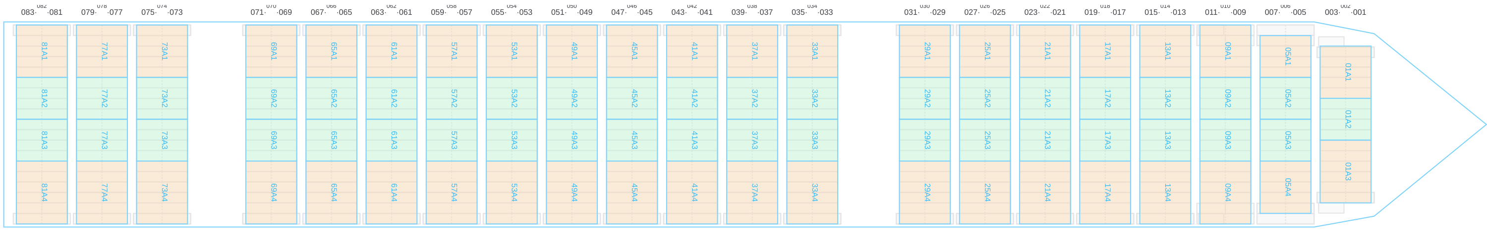 Deck view of MAERSK EVORA