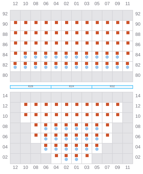 Bay 011 view and slots of BOMAR CALAIS