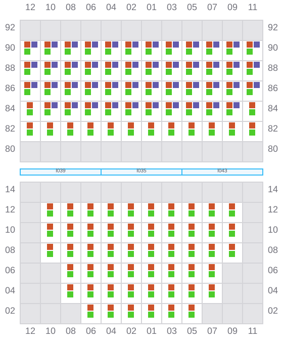 Bay 013 view and slots of BOMAR CALAIS