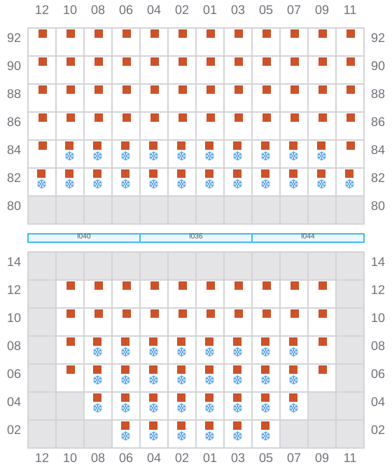 Bay 015 view and slots of BOMAR CALAIS