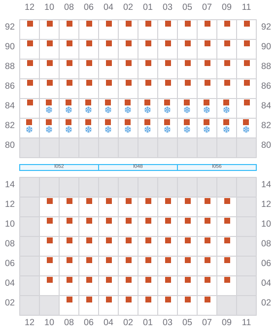 Bay 019 view and slots of BOMAR CALAIS
