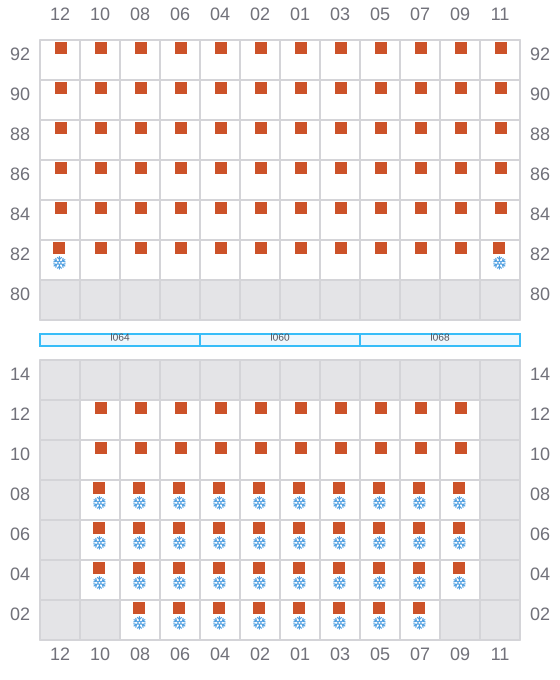 Bay 023 view and slots of BOMAR CALAIS