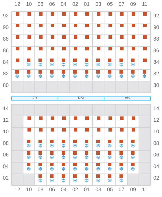 Bay 027 view and slots of BOMAR CALAIS