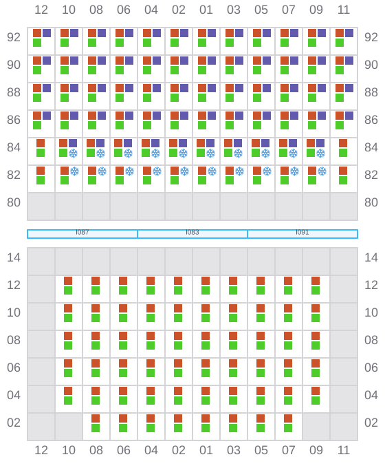 Bay 029 view and slots of BOMAR CALAIS