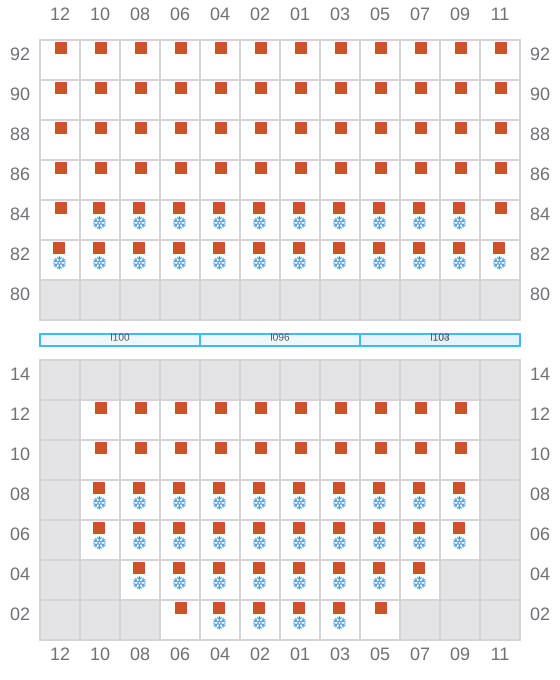 Bay 035 view and slots of BOMAR CALAIS