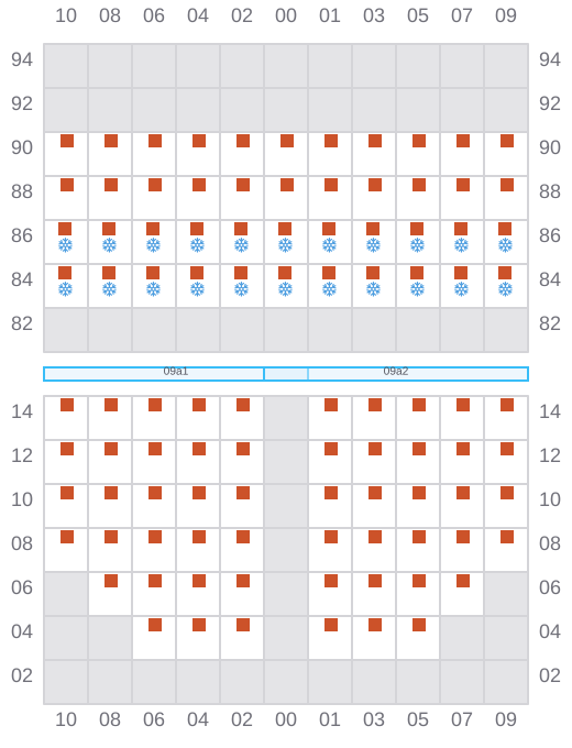 Bay 011 view and slots of MSC IRA II